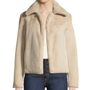 Theory Luxe Faux-Fur Portrait-Neck Jacket
